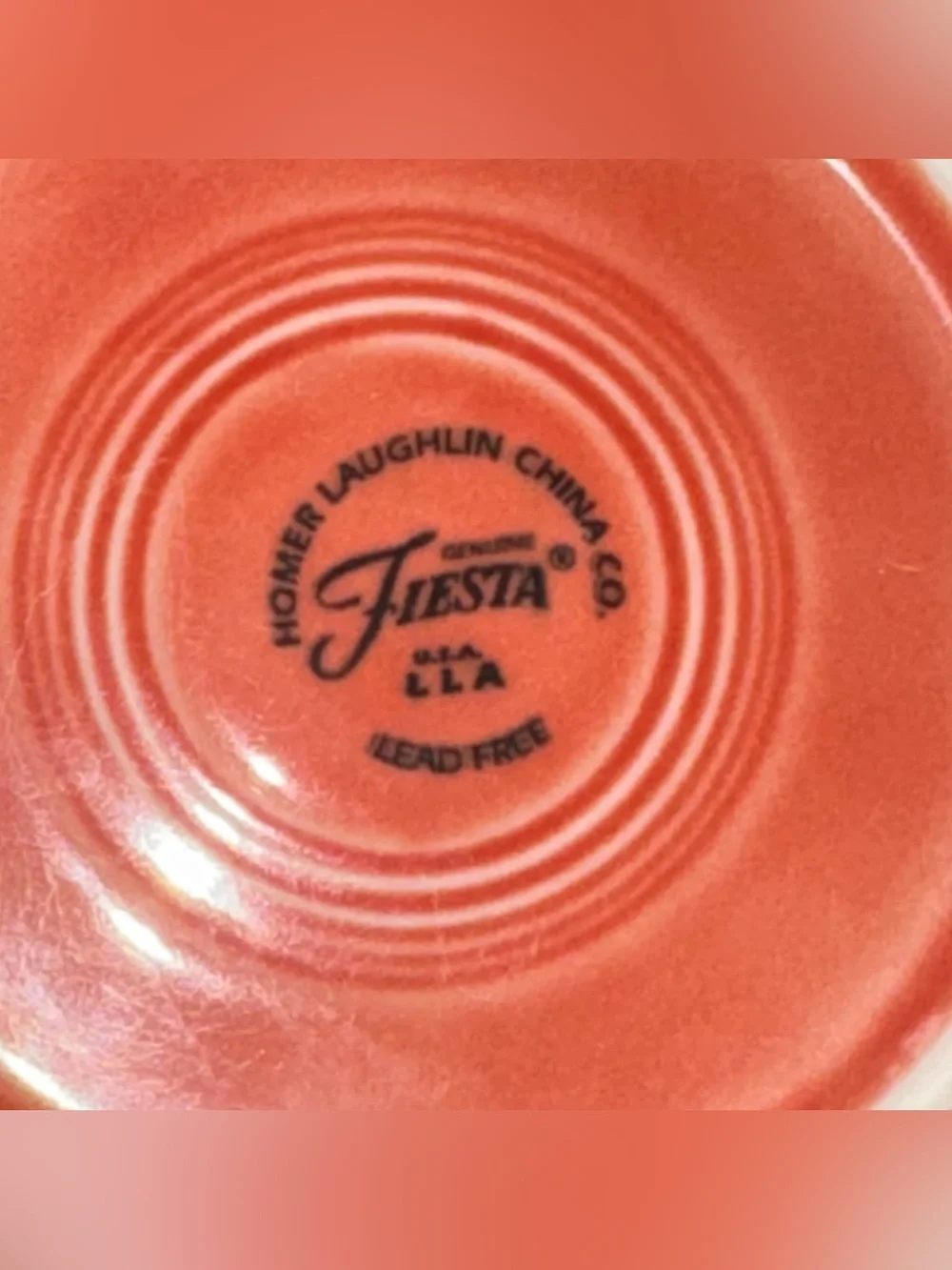Vintage Fiestaware Persimmon Large Serving Bowl 1qt Nappy 8.25” Diameter Retired